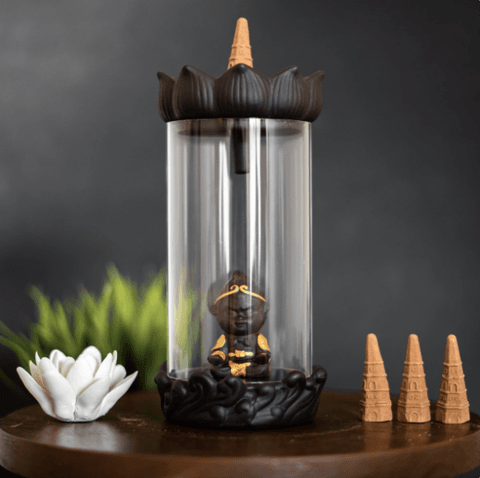 monk incense burner