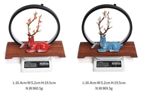blossom deer incense burner