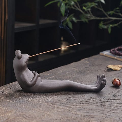 frog incense stick holder