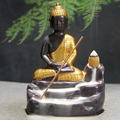 backflow incense burner buddha