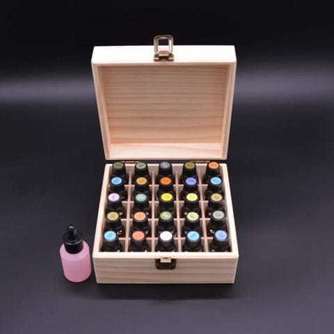 wooden essential oil box
